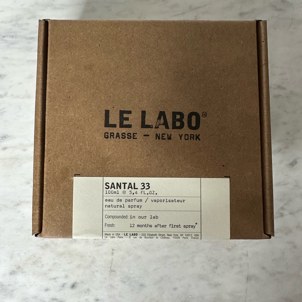 Le Labo 3.4oz Santal 33 BOX Only